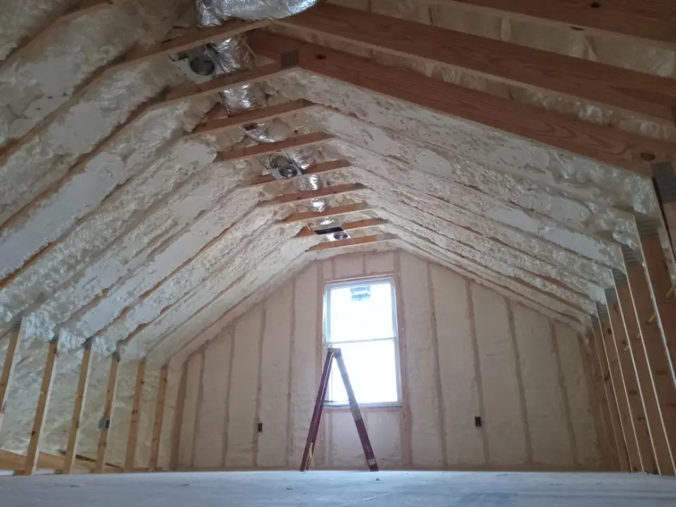 Spray foam roofing application for Crawl Space Insulation project in Shoreview